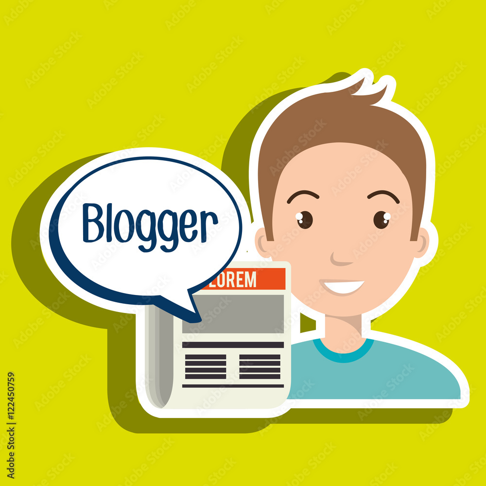 man cartoon blogger web vector illustration eps 10 man cartoon blogger web vector illustration eps 10