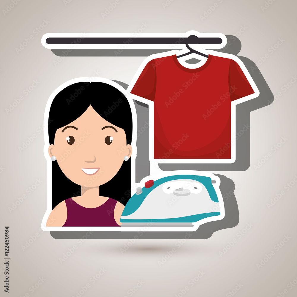 woman cartoon ironing hang tshirt vector illustration eps 10 Stock Vector | Adobe Stock woman cartoon ironing hang tshirt vector illustration eps 10 Stock Vector | Adobe Stock