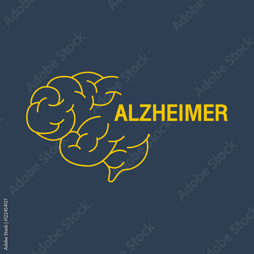 ALZHEIMER logo vector icon design