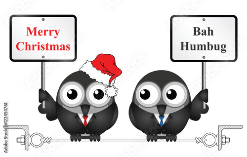 Comical the two sides of Christmas 