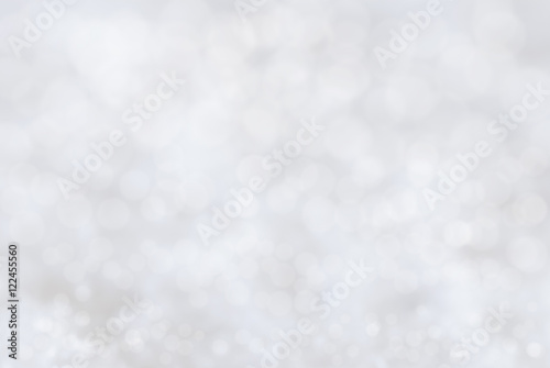 White Snow As Christmas Background, Copy Space And Bokeh