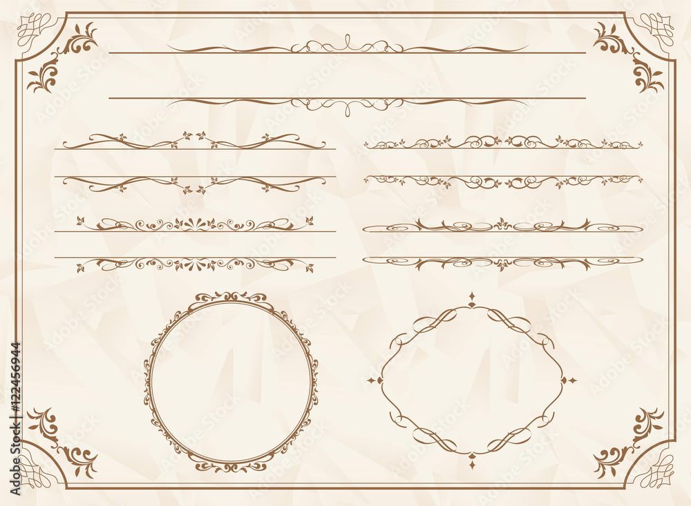 Fototapeta premium decorative gold frame set Vector 