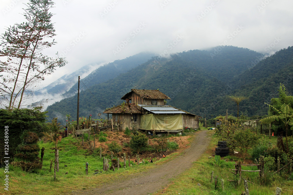 Authentic house in cloudforest of the ecuadorian mountains