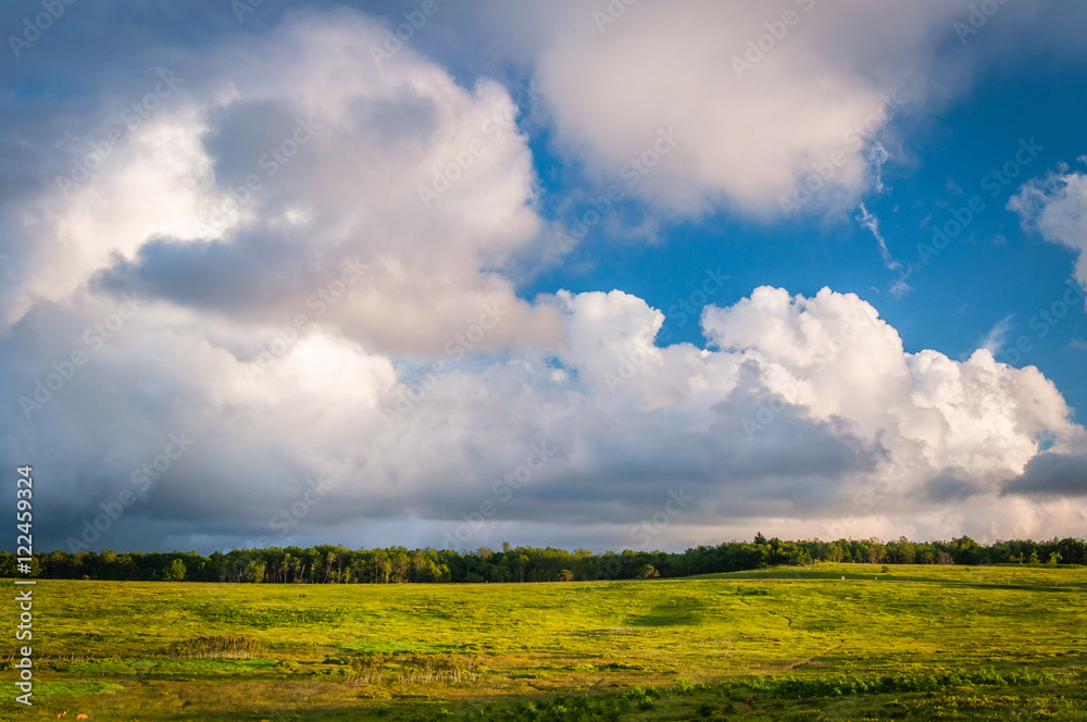 Beautiful clouds over Big Meadows, in Shenandoah National Park, Beautiful clouds over Big Meadows, in Shenandoah National Park,