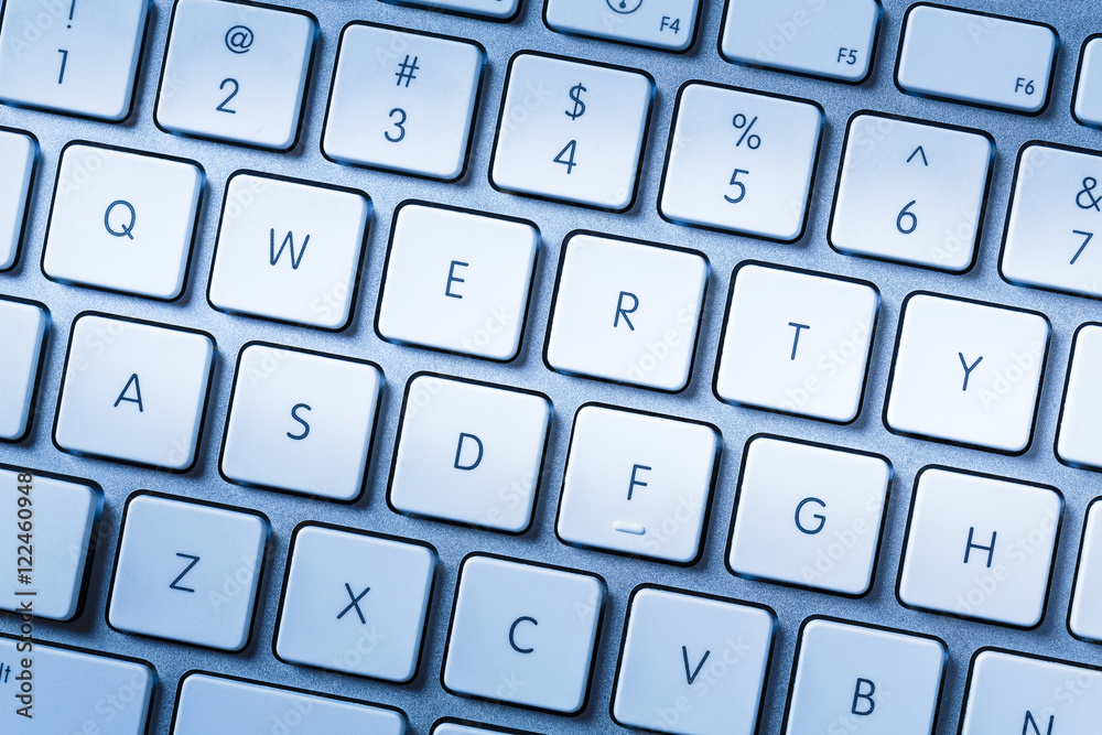 QWERTY keys on computer keyboard close up Stock-Foto | Adobe Stock