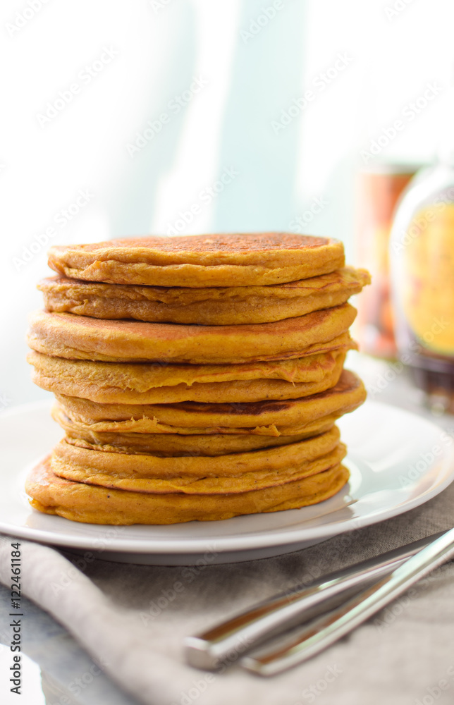 custom made wallpaper toronto digitalbig stack of super healthy pumpkin pancakes for breakfast
