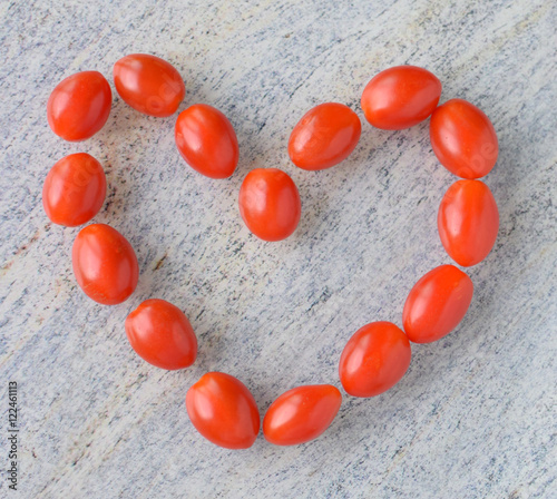Wallpaper Mural a red heart made of baby tomatoes Torontodigital.ca