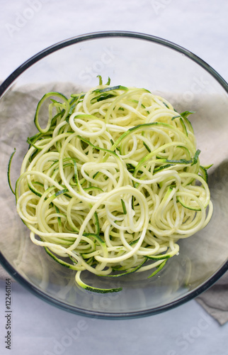 Wallpaper Mural clear bowl of healthy spiralized zucchini ready to eat Torontodigital.ca