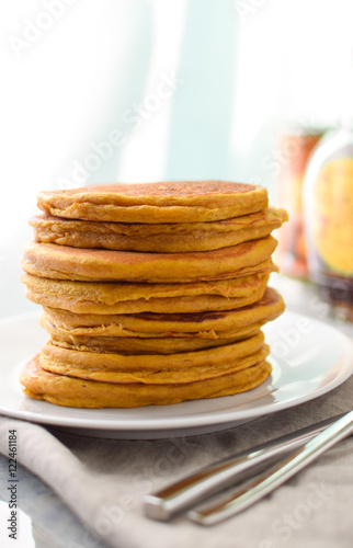 Wallpaper Mural big stack of super healthy pumpkin pancakes for breakfast Torontodigital.ca