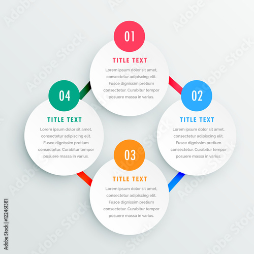 four steps infographic template photo