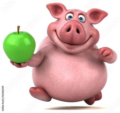 Fun pig - 3D Illustration