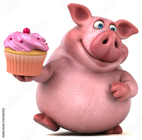 Fun pig - 3D Illustration