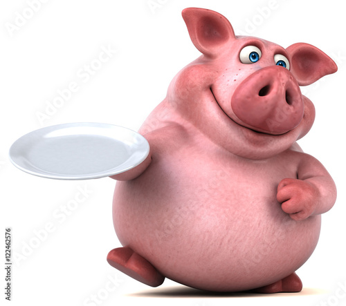 Fun pig - 3D Illustration