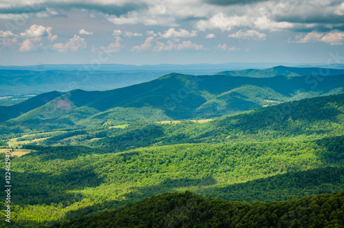 View of the Blue Ridge Mountains from Skyline Drive, in Shenando