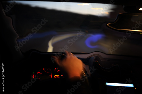 Drunk driver driving the car