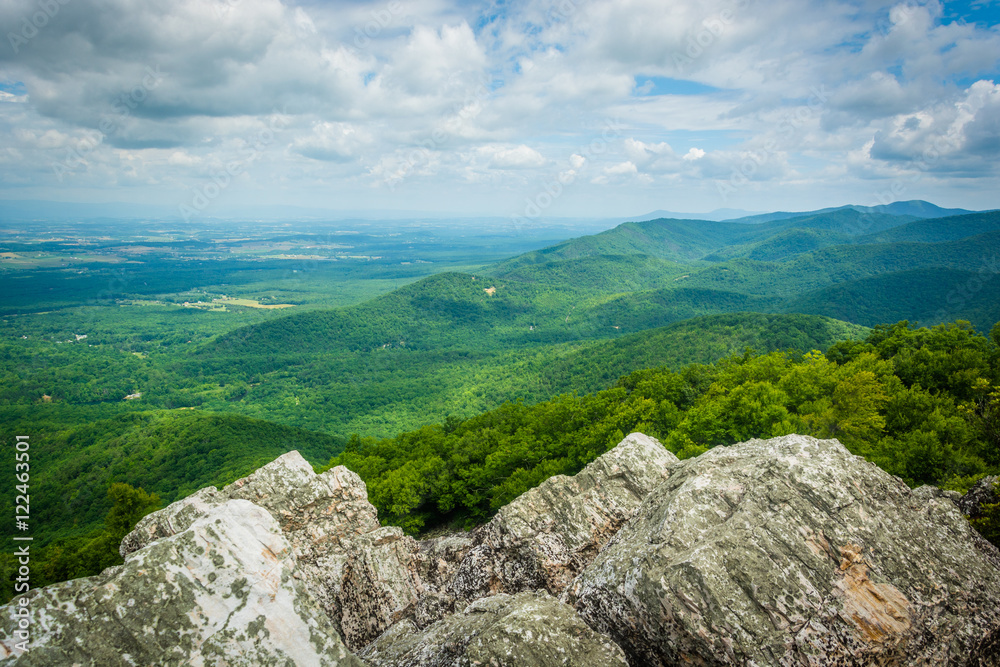 View of the Shenandoah Valley and Blue Ridge Mountains from the