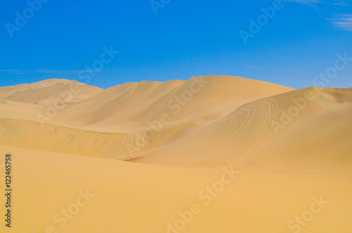 Sand dunes of Atacama Desert  near Huacachina in Ica region  Peru
