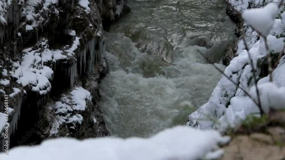 Mountain river in winter Mountain river in winter
