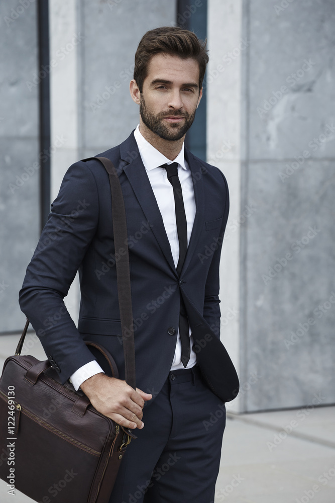 Confident city man in suit, portrait Confident city man in suit, portrait