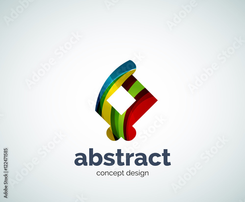 Vector abstruse shape logo template