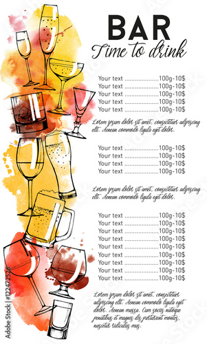 Alcohol drinks flyer design 