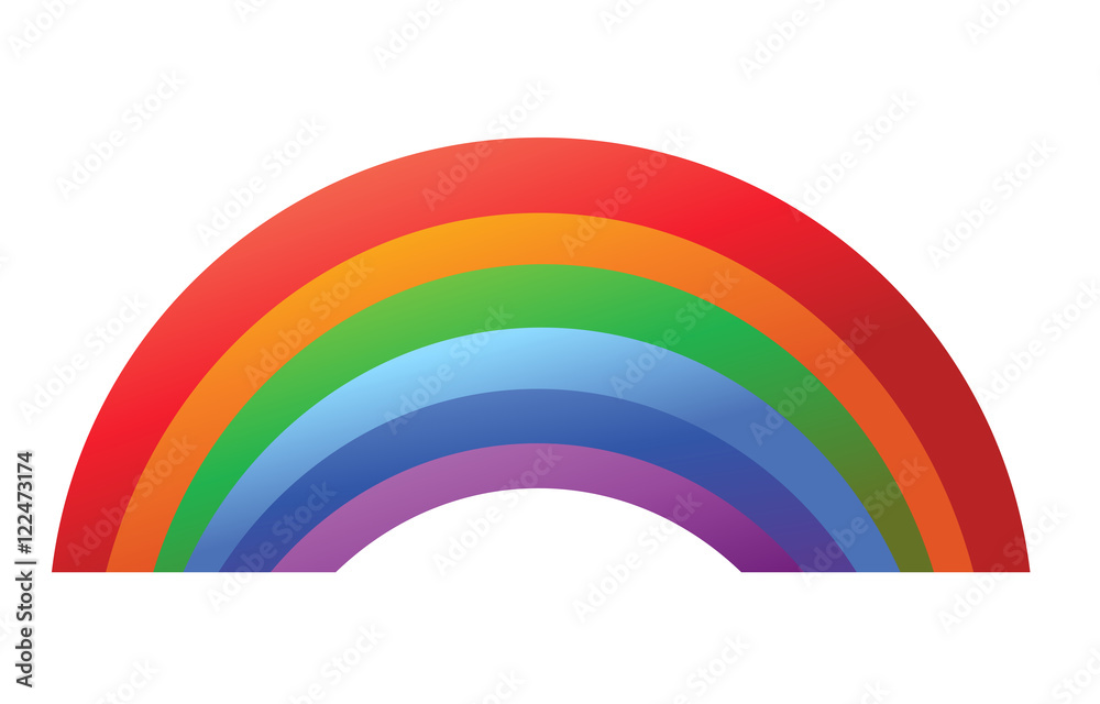 Colorful Rainbow template isolated on white background Colorful Rainbow template isolated on white background