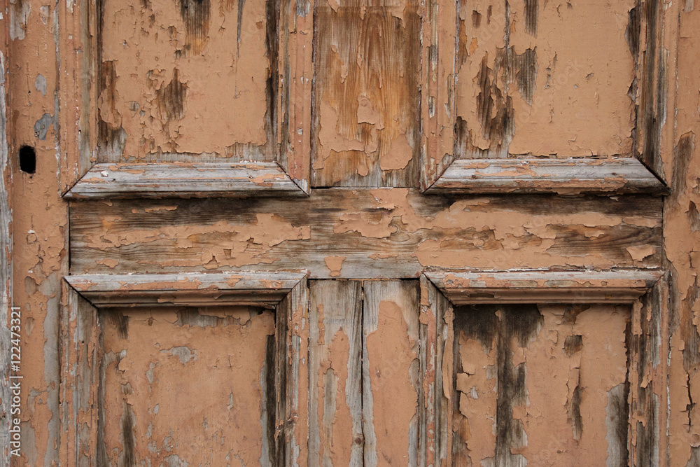 Wooden door, old lock, wood texture Wooden door, old lock, wood texture
