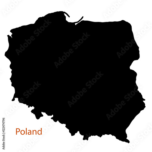 Poland Silhouette Map