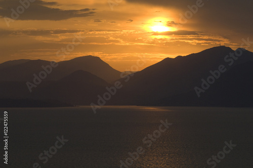 Sonnenuntergang, Gardasee, Italien