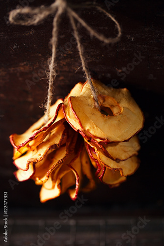 Dried apple slices photo