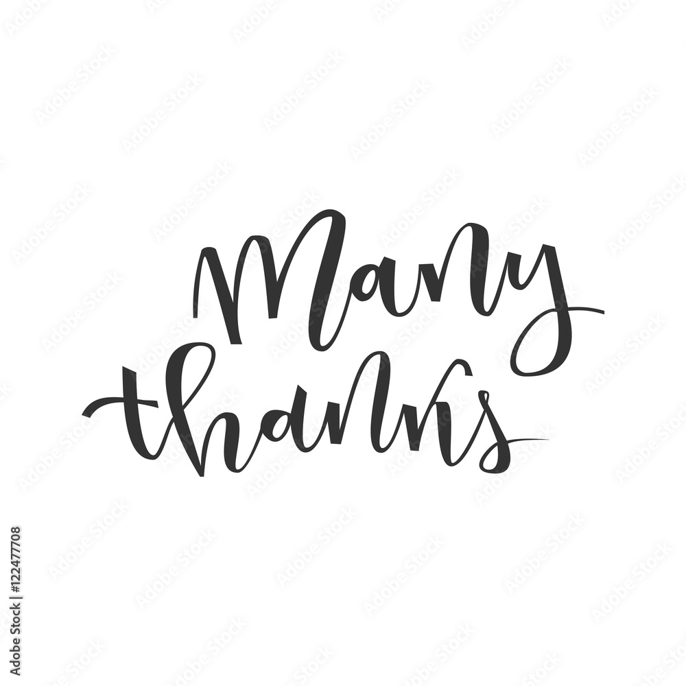 Fototapeta premium Thank you lettering greeting