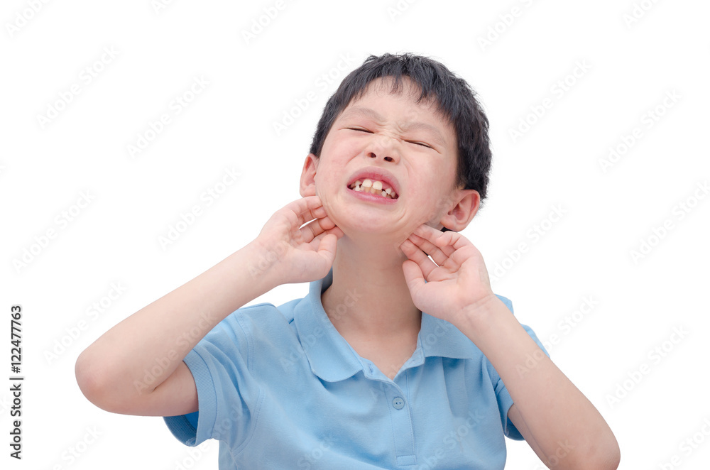 Young asian boy scratching his allergy face Young asian boy scratching his allergy face