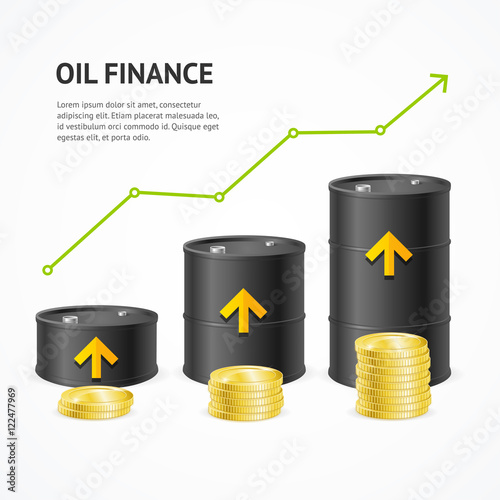 Oil Industry Crisis Graph Concept. Vector
