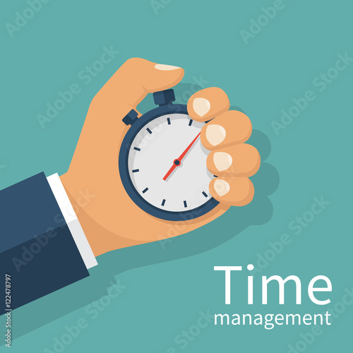  hand holding stopwatch