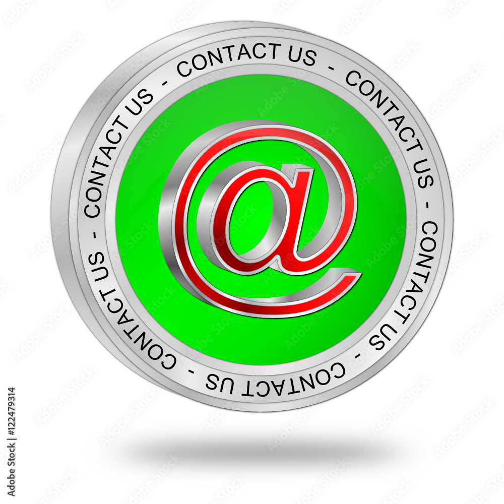 Button contact us - 3D illustration Button contact us - 3D illustration