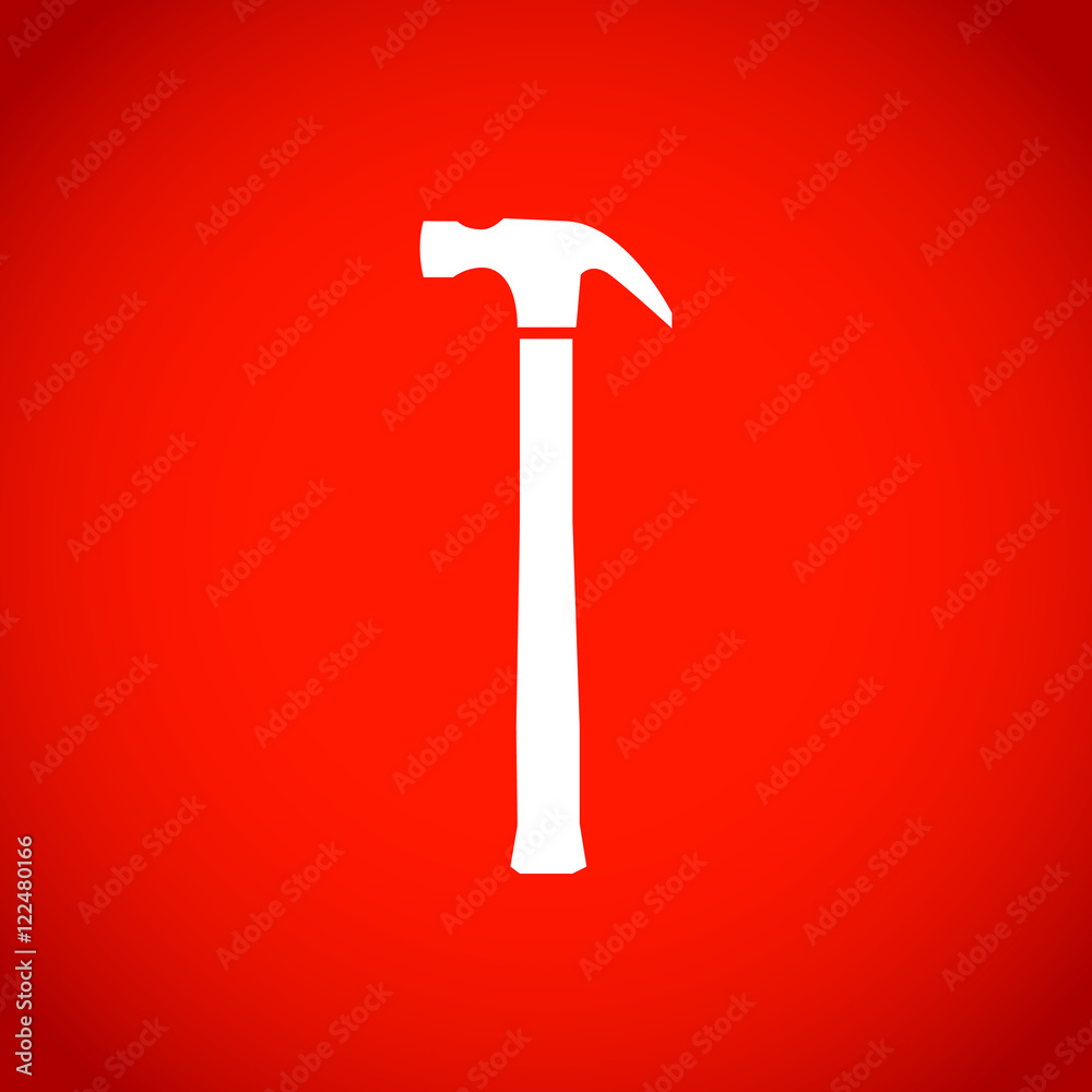 hammer icon stock vector illustration flat design hammer icon stock vector illustration flat design