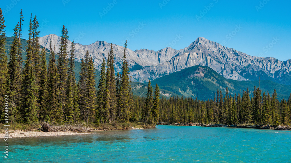 Bow River in Bow River Valley, Banff National Park