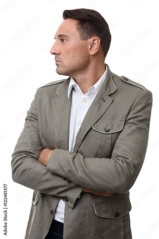 profile portrait of handsome fashionable man profile portrait of handsome fashionable man