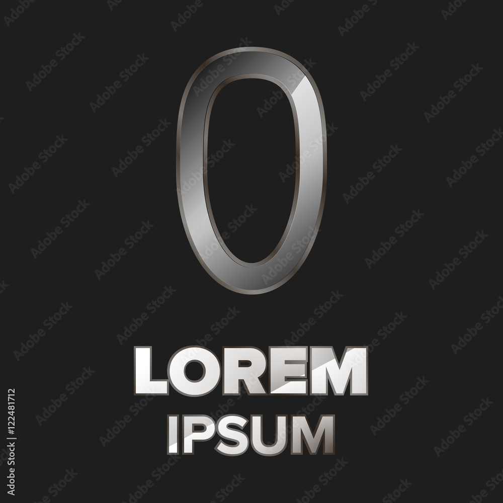 Logo template with metallic oval circle Logo template with metallic oval circle
