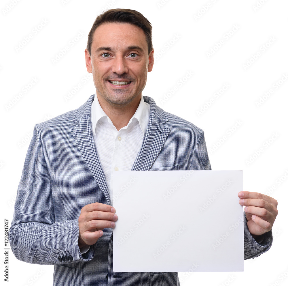 friendly handsome man presenting something friendly handsome man presenting something