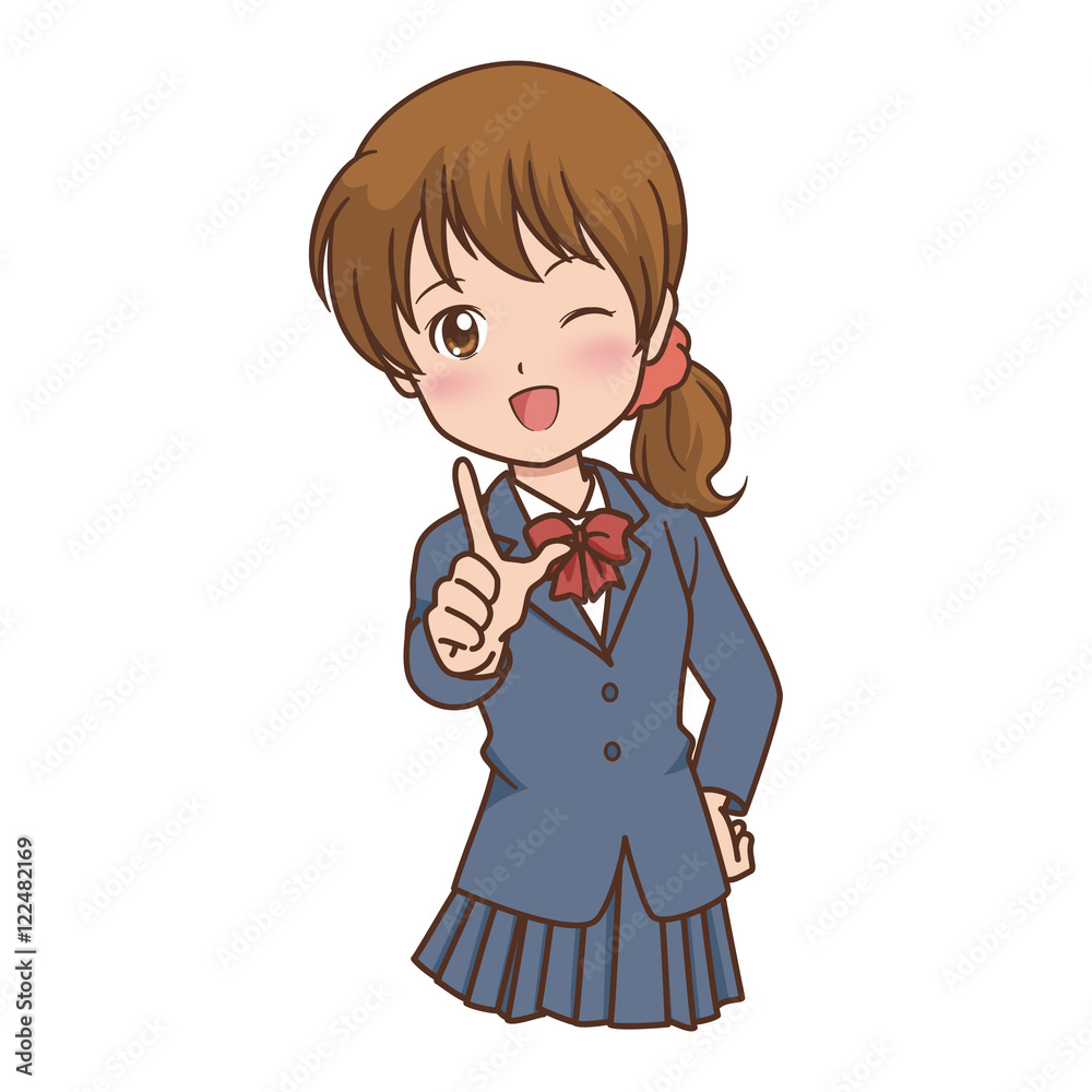 女の子 指指し イラスト 女の子 指指し イラスト