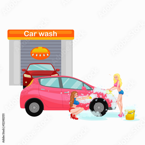car wash services, auto cleaning with water and soap