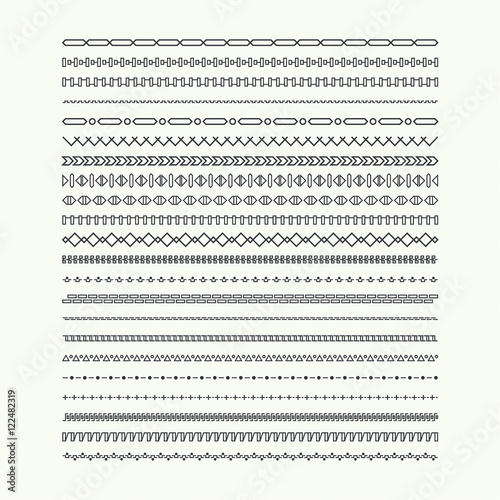 Dividers vector set isolated. 