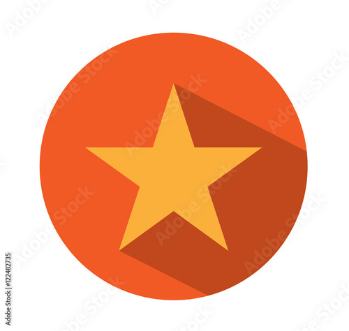 Star Flat Icon. A vector flat icon of a star.