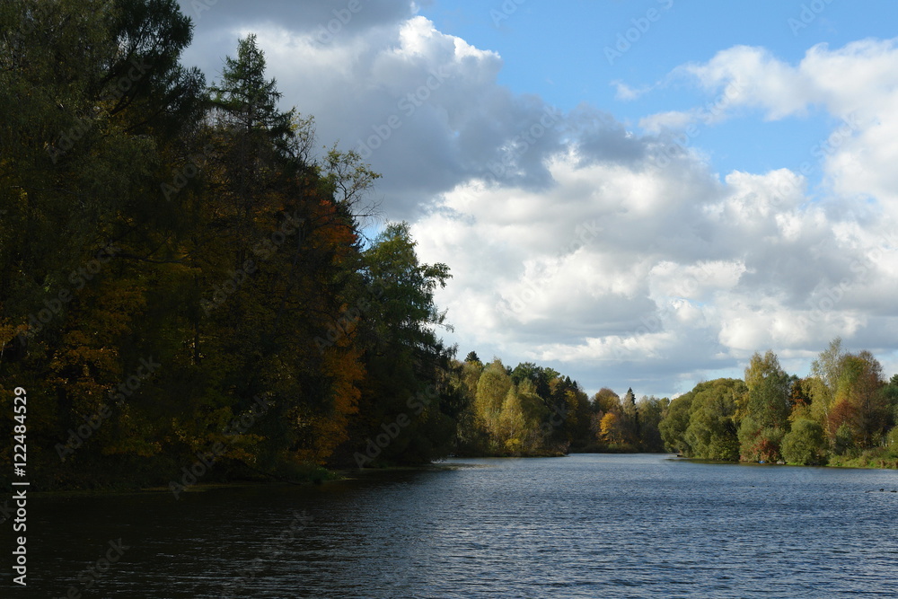 Colorful autumn landscape.Nature background Colorful autumn landscape.Nature background