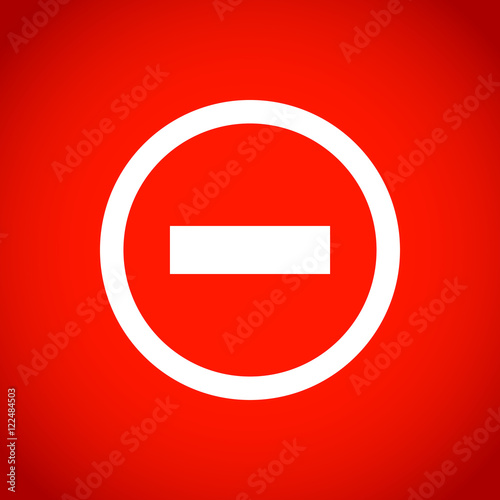 minus icon stock vector illustration flat design