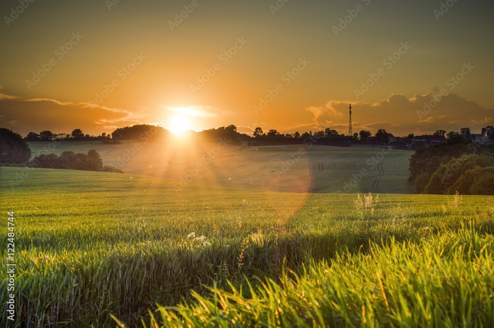 Sunset at Pogorze Bolkowskie/Poland