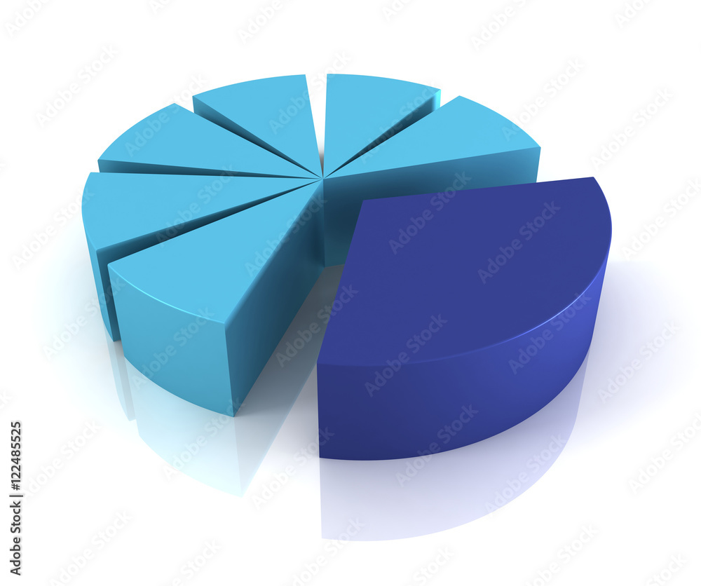 Obraz premium pie chart 3d illustration