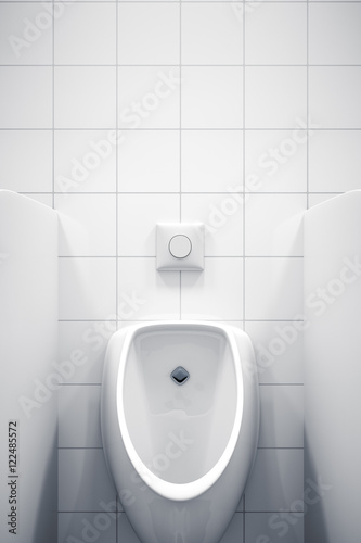 a white urinal with space photo