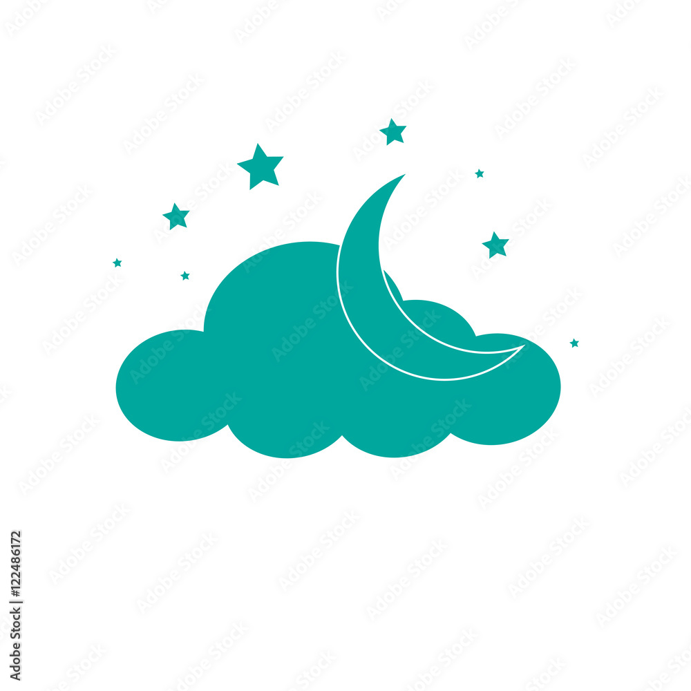 Obraz premium Night Icon Vector